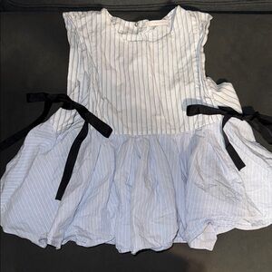 Zara Blue and White Striped Top